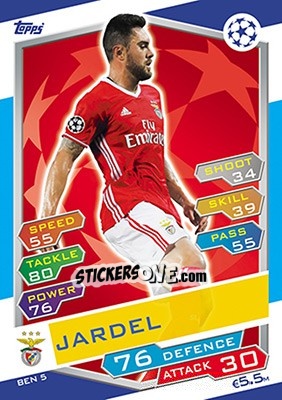 Sticker Jardel - UEFA Champions League 2016-2017. Match Attax - Topps