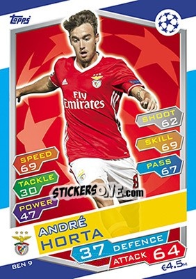 Sticker André Horta - UEFA Champions League 2016-2017. Match Attax - Topps
