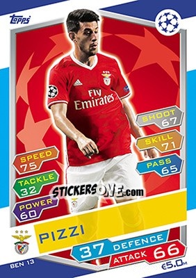 Sticker Pizzi - UEFA Champions League 2016-2017. Match Attax - Topps