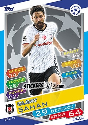 Sticker Olcay Sahan - UEFA Champions League 2016-2017. Match Attax - Topps