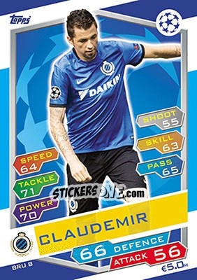 Sticker Claudemir - UEFA Champions League 2016-2017. Match Attax - Topps