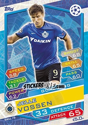 Sticker Jelle Vossen - UEFA Champions League 2016-2017. Match Attax - Topps