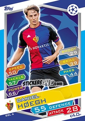 Cromo Daniel Høegh - UEFA Champions League 2016-2017. Match Attax - Topps