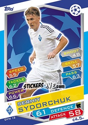 Cromo Serhiy Sydorchuk - UEFA Champions League 2016-2017. Match Attax - Topps