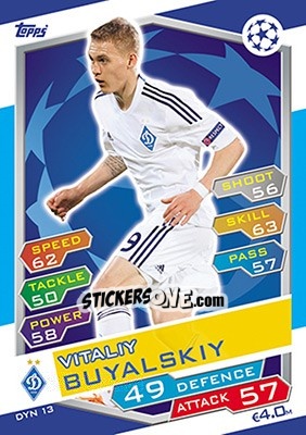 Sticker Vitaliy Buyalskiy - UEFA Champions League 2016-2017. Match Attax - Topps