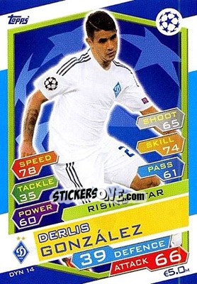 Sticker Derlis González - UEFA Champions League 2016-2017. Match Attax - Topps