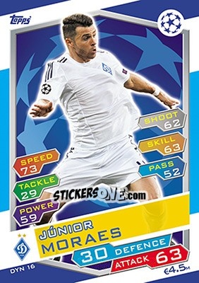 Sticker Júnior Moraes - UEFA Champions League 2016-2017. Match Attax - Topps