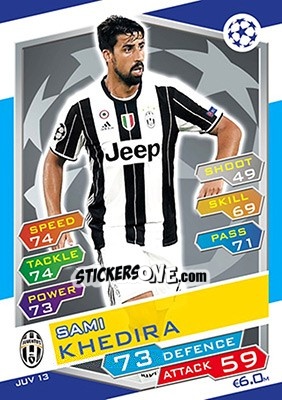 Sticker Sami Khedira - UEFA Champions League 2016-2017. Match Attax n. JUV13 - Topps