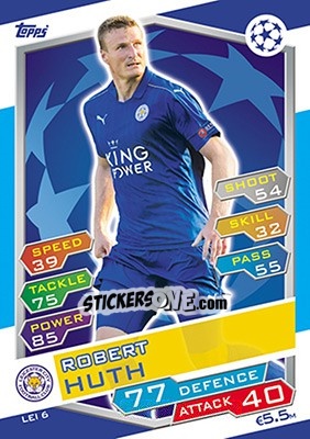 Figurina Robert Huth - UEFA Champions League 2016-2017. Match Attax - Topps