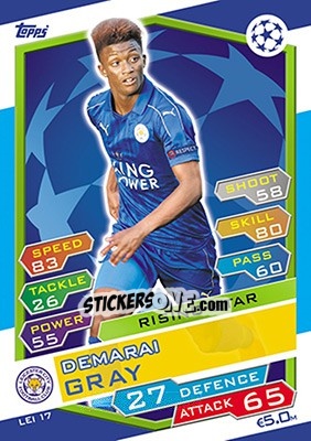 Sticker Demarai Gray - UEFA Champions League 2016-2017. Match Attax - Topps