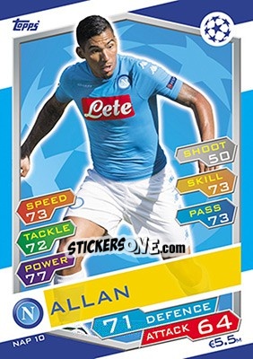 Sticker Allan - UEFA Champions League 2016-2017. Match Attax - Topps