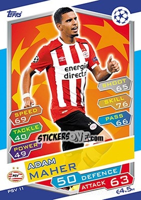 Cromo Adam Maher - UEFA Champions League 2016-2017. Match Attax - Topps