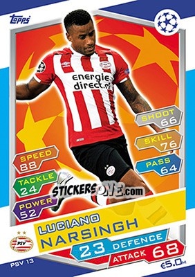 Sticker Luciano Narsingh - UEFA Champions League 2016-2017. Match Attax - Topps