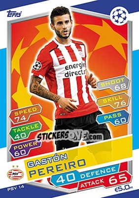 Cromo Gastón Pereiro - UEFA Champions League 2016-2017. Match Attax - Topps