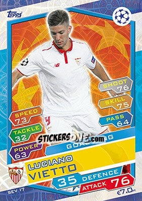 Sticker Luciano Vietto - UEFA Champions League 2016-2017. Match Attax - Topps