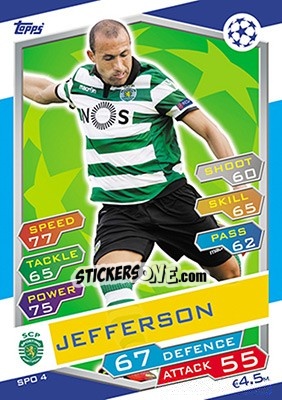 Sticker Jefferson - UEFA Champions League 2016-2017. Match Attax - Topps