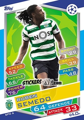 Sticker Ruben Semedo - UEFA Champions League 2016-2017. Match Attax n. SPO6 - Topps