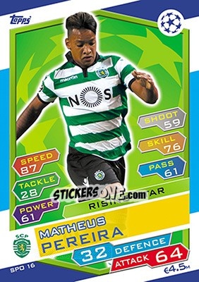 Sticker Matheus Pereira - UEFA Champions League 2016-2017. Match Attax - Topps