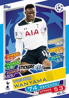 Sticker Victor Wanyama - UEFA Champions League 2016-2017. Match Attax - Topps