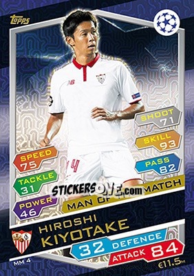 Sticker Hiroshi Kiyotake - UEFA Champions League 2016-2017. Match Attax - Topps