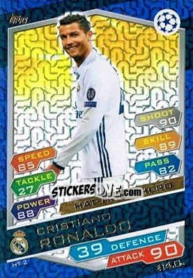 Sticker Cristiano Ronaldo - UEFA Champions League 2016-2017. Match Attax n. HT2 - Topps