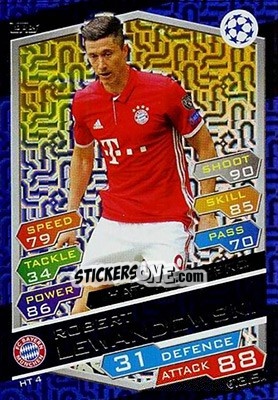 Sticker Robert Lewandowski - UEFA Champions League 2016-2017. Match Attax n. HT4 - Topps