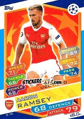 Sticker Aaron Ramsey - UEFA Champions League 2016-2017. Match Attax n. N10 - Topps