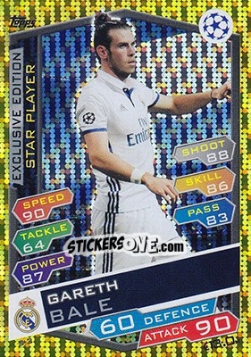 Sticker Gareth Bale - UEFA Champions League 2016-2017. Match Attax n. S3 - Topps