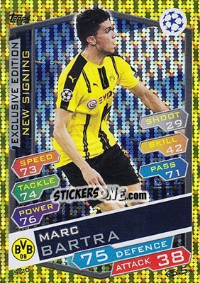 Sticker Marc Bartra - UEFA Champions League 2016-2017. Match Attax n. S20 - Topps