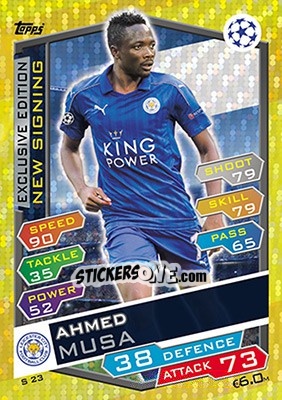 Sticker Ahmed Musa - UEFA Champions League 2016-2017. Match Attax n. S23 - Topps