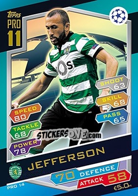 Sticker Jefferson - UEFA Champions League 2016-2017. Match Attax - Topps