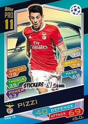 Figurina Pizzi - UEFA Champions League 2016-2017. Match Attax - Topps