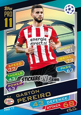 Cromo Gastón Pereiro - UEFA Champions League 2016-2017. Match Attax - Topps