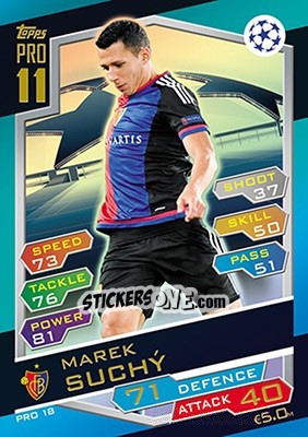 Sticker Marek Suchý - UEFA Champions League 2016-2017. Match Attax - Topps