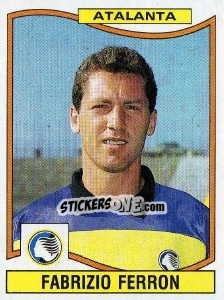 Sticker Fabrizio Ferron - Calciatori 1990-1991 n. 2 - Panini