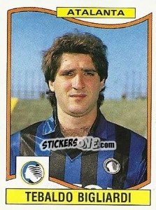 Sticker Tebaldo Bigliardi - Calciatori 1990-1991 n. 8 - Panini