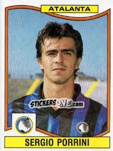 Sticker Sergio Porrini - Calciatori 1990-1991 n. 17 - Panini