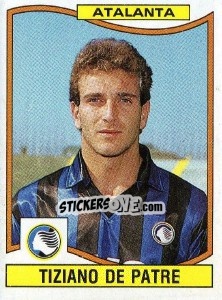Sticker Tiziano De Patre - Calciatori 1990-1991 n. 18 - Panini