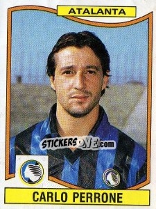 Sticker Carlo Perrone - Calciatori 1990-1991 n. 19 - Panini