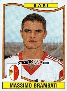 Sticker Massimo Brambati - Calciatori 1990-1991 n. 27 - Panini