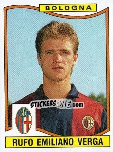 Sticker Rufo Emiliano Verga - Calciatori 1990-1991 n. 49 - Panini