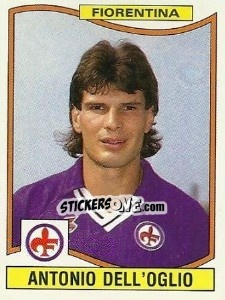 Sticker Antonio Dell'Oglio - Calciatori 1990-1991 n. 100 - Panini