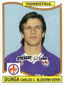 Sticker Dunga Carlos C. Bledorn Verri - Calciatori 1990-1991 n. 102 - Panini