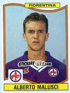 Sticker Alberto Malusci - Calciatori 1990-1991 n. 104 - Panini