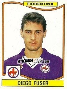 Sticker Diego Fuser - Calciatori 1990-1991 n. 108 - Panini