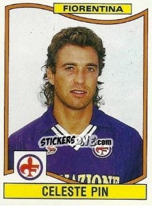 Sticker Celeste Pin - Calciatori 1990-1991 - Panini