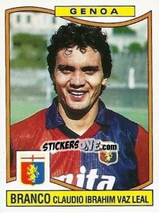 Sticker Branco Claudio Ibrahim Vaz Leal - Calciatori 1990-1991 n. 120 - Panini