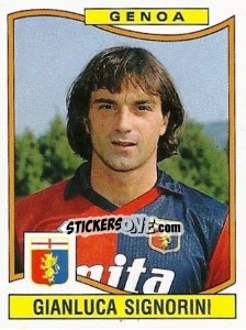 Sticker Gianluca Signorini - Calciatori 1990-1991 n. 123 - Panini