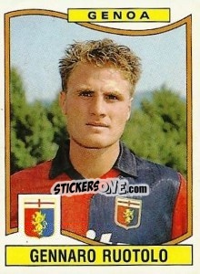 Sticker Gennaro Ruotolo - Calciatori 1990-1991 n. 124 - Panini