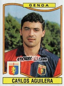 Figurina Carlos Aguilera - Calciatori 1990-1991 - Panini
